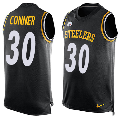 Nike Steelers #30 James Conner Black Team Color Men's Stitched NFL Limited Tank Top Jersey - Click Image to Close